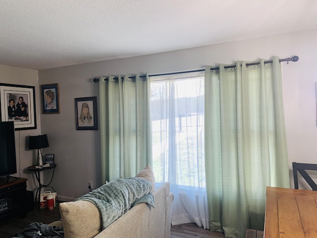 bedroom with a textured ceiling