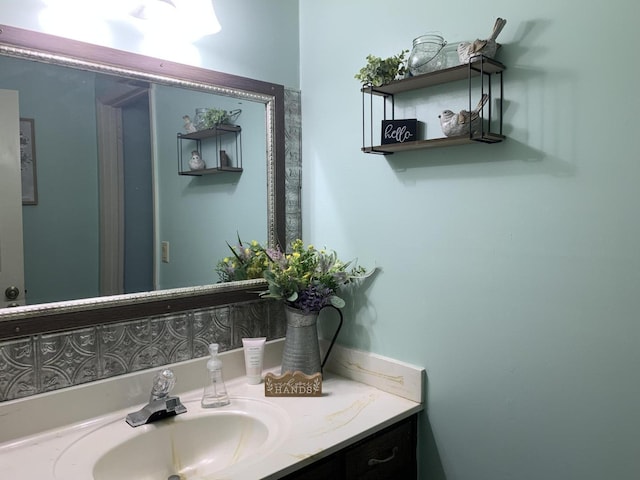 bathroom with vanity