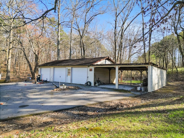 garage with a detached garage