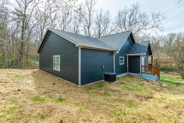 4513 Lamont Ln, Chattanooga, TN 37415 - view of property exterior with central AC unit and a shingled roof