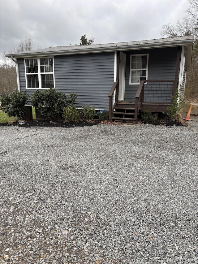 view of front of home with a porch