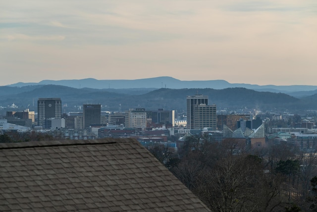 property's view of city with a mountain view