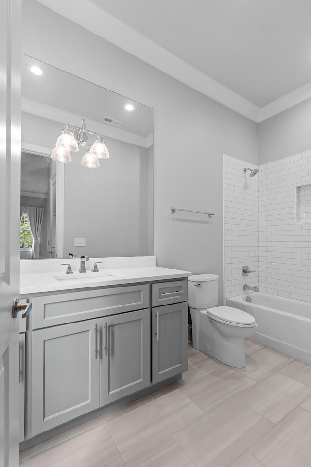 1109 Meroney St, Chattanooga, TN 37405 - full bath with vanity,  shower combination, and recessed lighting