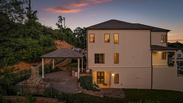 1109 Meroney St, Chattanooga, TN 37405 - rear view of property with a gazebo and a patio area