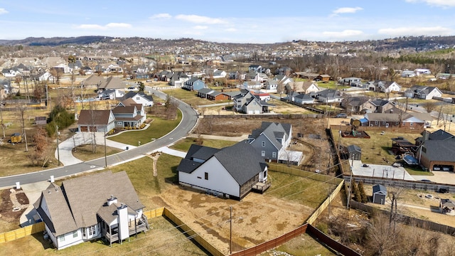 drone / aerial view with a residential view