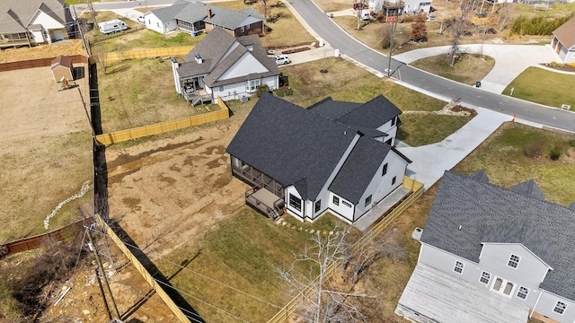 bird's eye view with a residential view