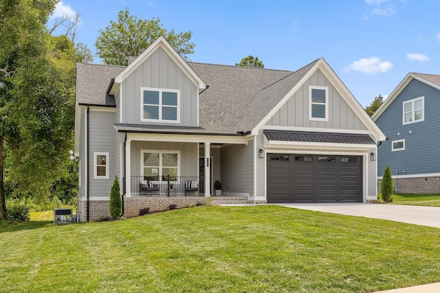 5118 Judd Way NW Unit 21, Cleveland, TN 37312 - view of front of property with covered porch, board and batten siding, concrete driveway, and a shingled roof