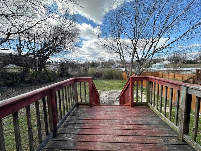 wooden terrace with fence