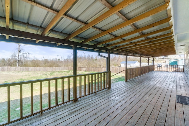 wooden terrace with fence