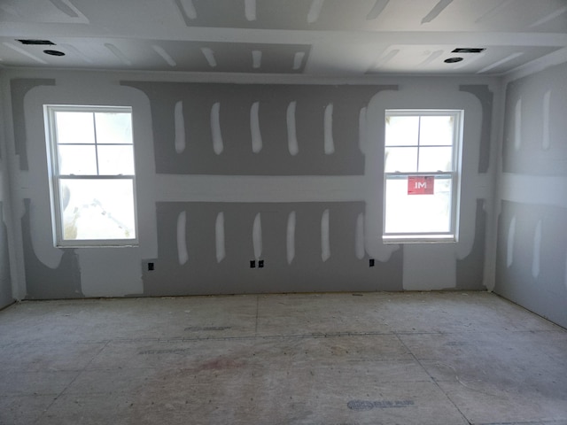 view of spare room