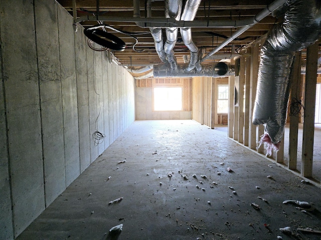 view of basement