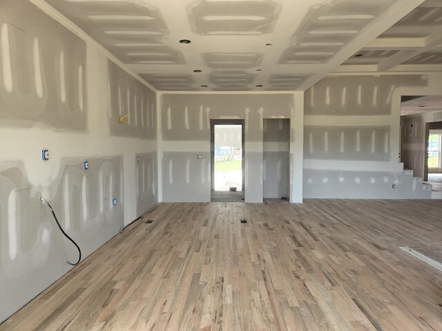 empty room featuring wood finished floors