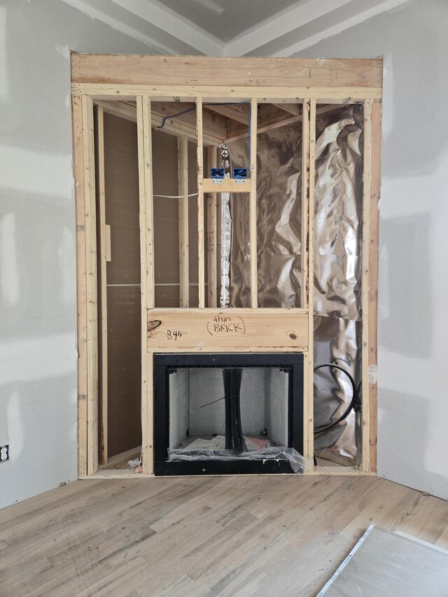 interior details with wood finished floors
