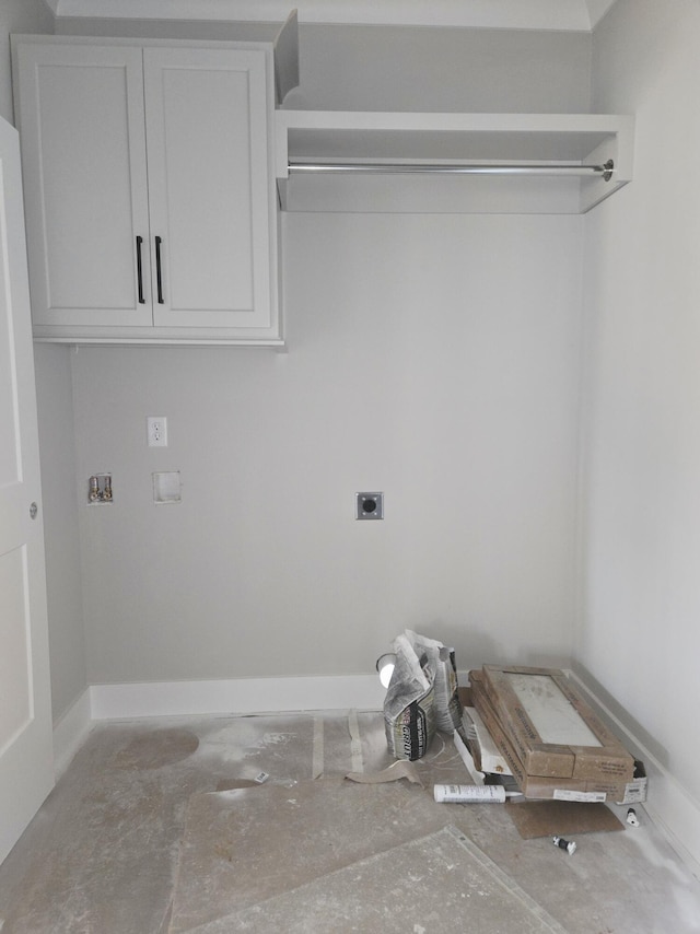 10634 Flicker Way Unit 119, Apison, TN 37302 - laundry area featuring hookup for an electric dryer, cabinet space, and washer hookup