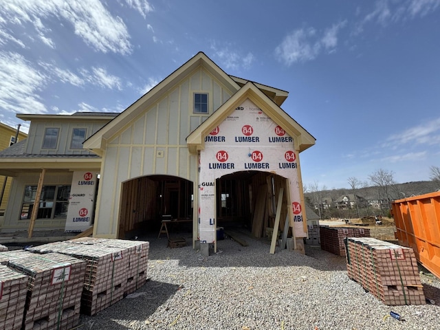 view of outbuilding featuring an attached garage