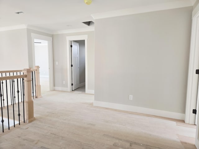 10630 Flicker Way Unit 120, Apison, TN 37302 - hall with ornamental molding, an upstairs landing, and light wood finished floors
