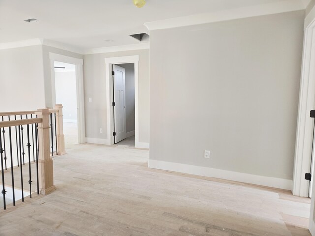 10630 Flicker Way Unit 120, Apison, TN 37302 - hall with ornamental molding, an upstairs landing, and light wood finished floors