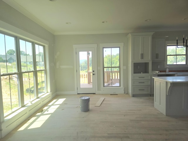 10630 Flicker Way Unit 120, Apison, TN 37302 - kitchen with light wood-style floors, white cabinetry, light countertops, and recessed lighting