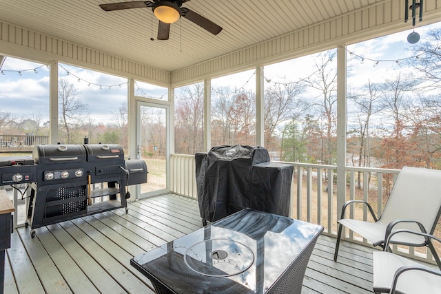 view of sunroom / solarium