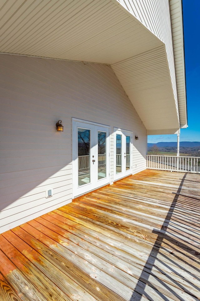 deck with french doors