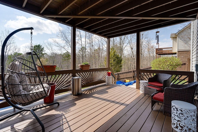 view of wooden terrace