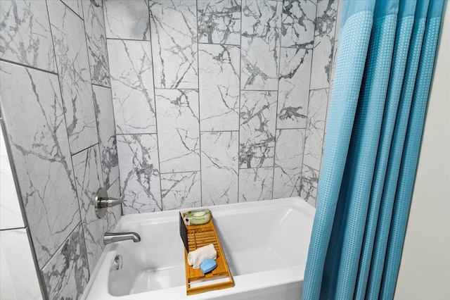 full bathroom featuring shower / tub combo