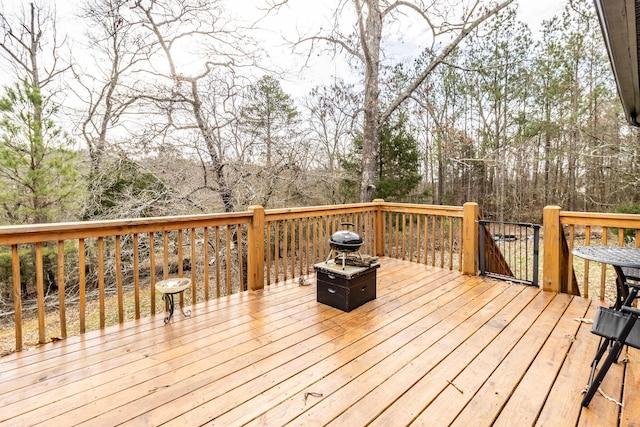 view of wooden deck