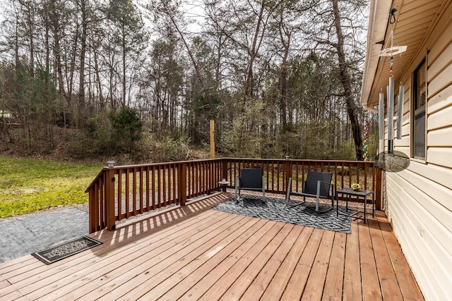 view of wooden deck