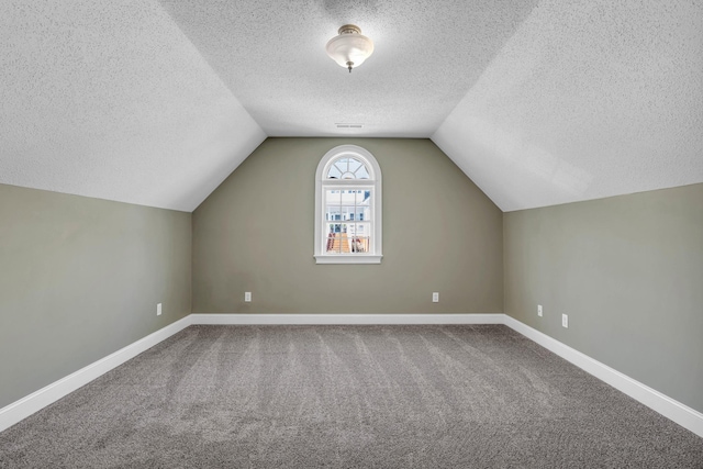 225 Blue Jay Pkwy, Ringgold, GA 30736 - additional living space featuring carpet flooring, a textured ceiling, baseboards, and lofted ceiling