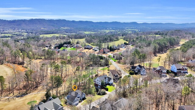225 Blue Jay Pkwy, Ringgold, GA 30736 - birds eye view of property with a residential view, a mountain view, and a forest view