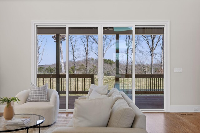 1825 River Breeze Dr, Soddy Daisy, TN 37379 - living area featuring baseboards and wood finished floors
