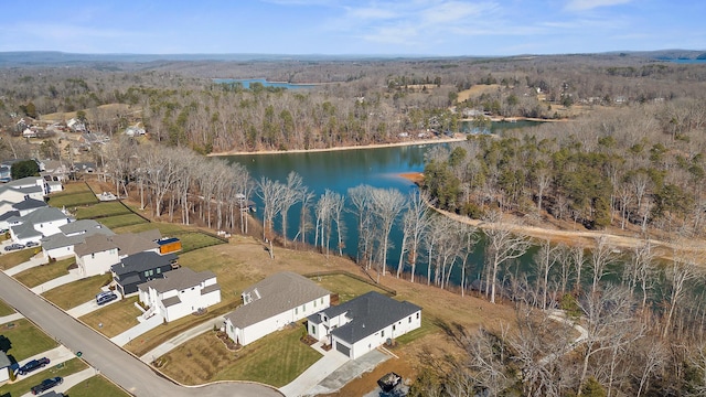 1825 River Breeze Dr, Soddy Daisy, TN 37379 - aerial view featuring a wooded view and a water view