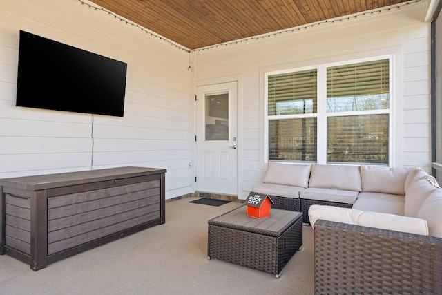 view of patio featuring outdoor lounge area