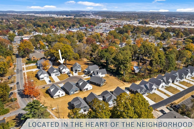 birds eye view of property featuring a residential view