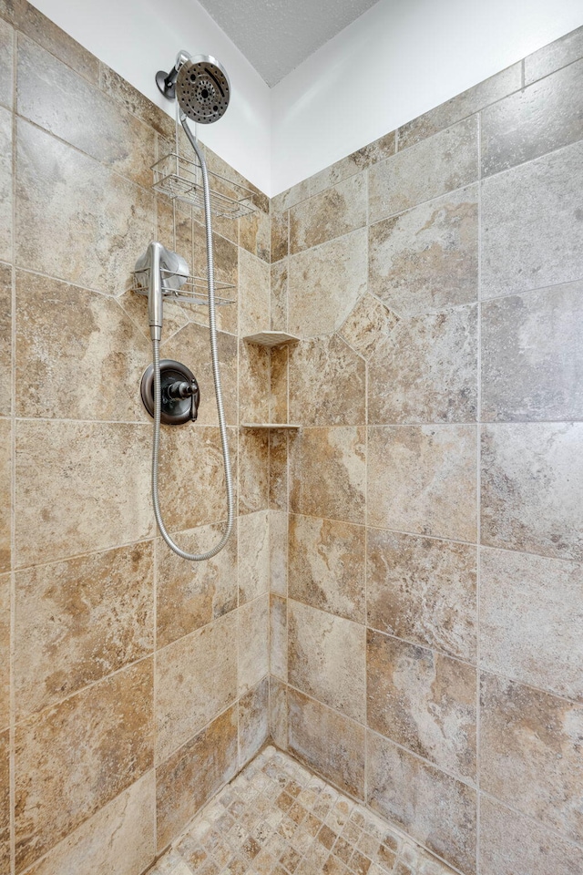 room details with a tile shower
