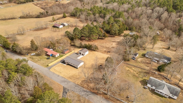 bird's eye view featuring a rural view