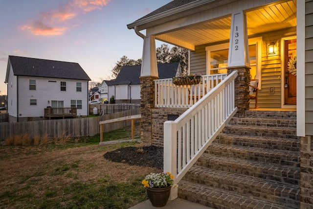 exterior space featuring a residential view