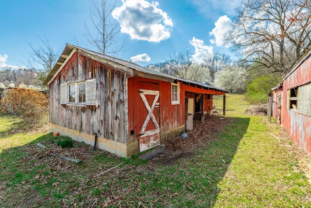 view of outbuilding featuring an outdoor structure