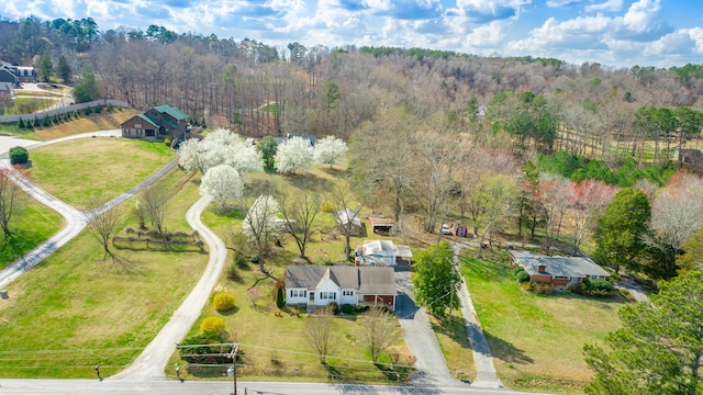 aerial view with a view of trees