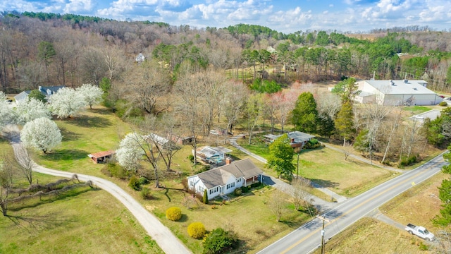bird's eye view with a forest view