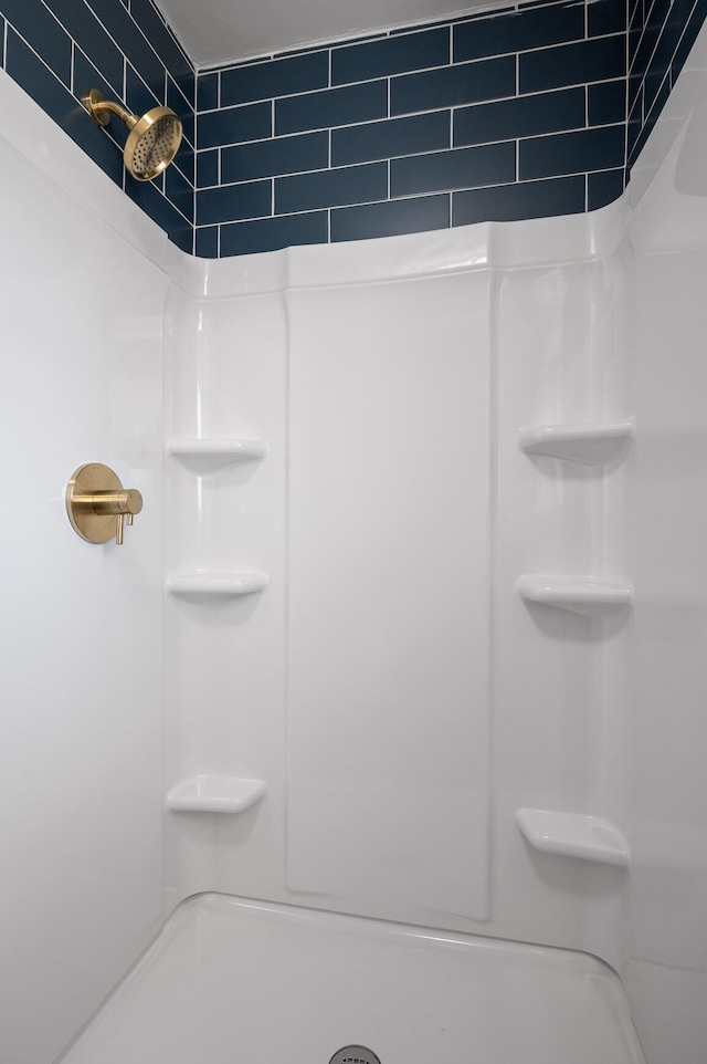 bathroom with a shower