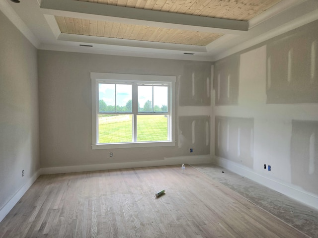 12800 Blakeslee Dr Unit 22, Soddy Daisy, TN 37379 - spare room with a wooden ceiling with exposed beams and wood finished floors