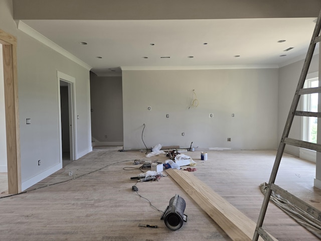 12800 Blakeslee Dr Unit 22, Soddy Daisy, TN 37379 - empty room with crown molding and light wood-style flooring