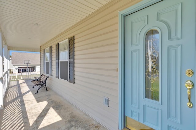 exterior space with covered porch