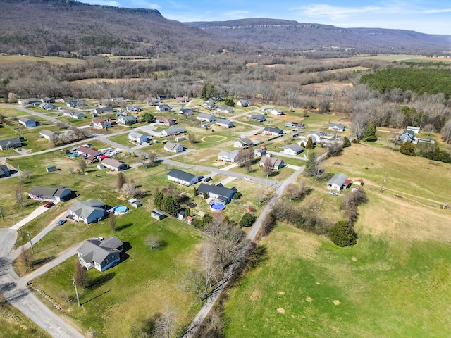 bird's eye view with a residential view and a mountain view