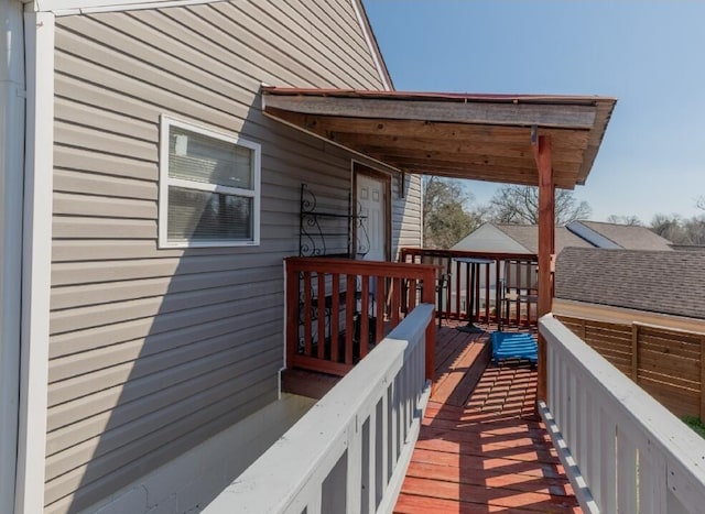 view of wooden terrace