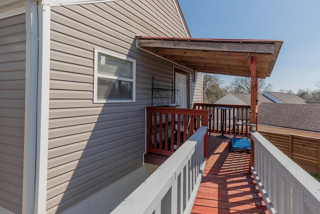 view of wooden deck