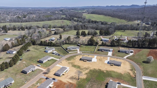 bird's eye view featuring a rural view