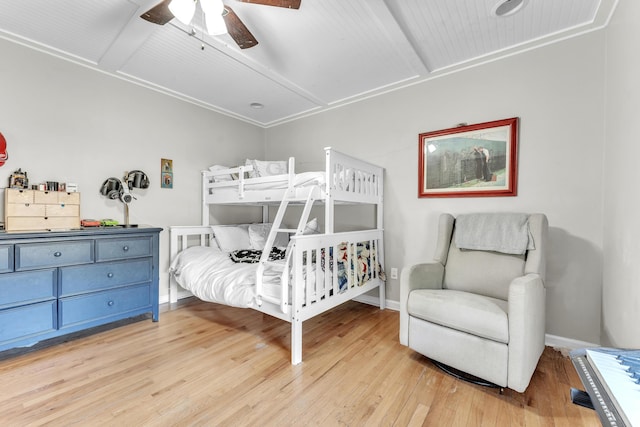 266 Carolina Ave, Delano, TN 37325 - bedroom featuring light wood-type flooring, a ceiling fan, and baseboards