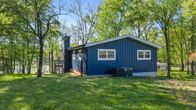 view of outbuilding with central AC